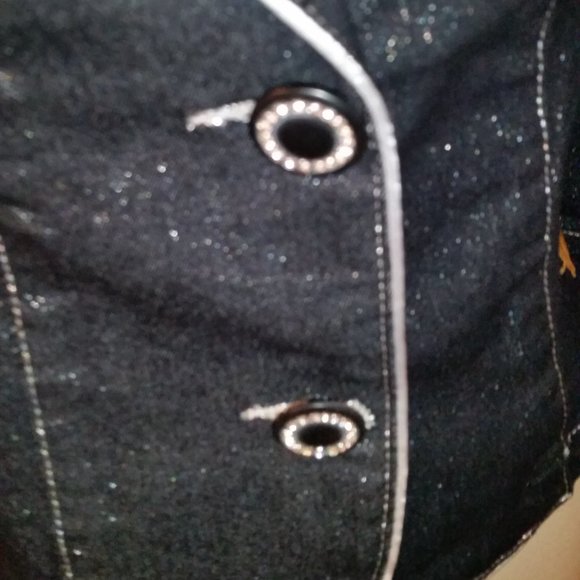 Vintage Baby Phat sparkly dark denim jacket NWOT - Picture 4 of 9